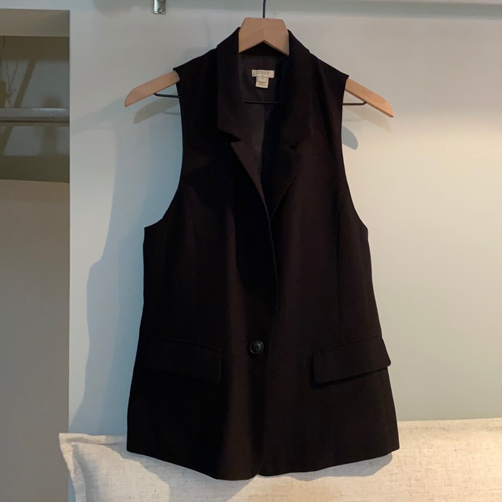 Jcrew black suit vest